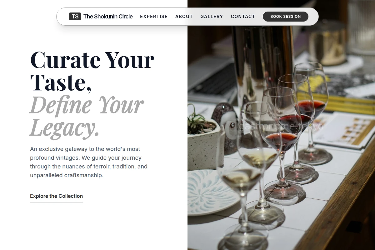 Minimalist Wine Tasting